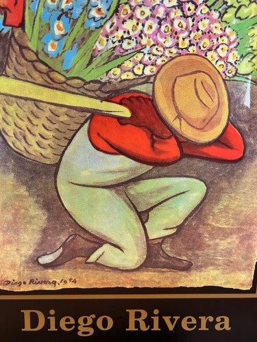 DIEGO RIVERA El Vendedora De Flores, 1995 Offset Lithograph Art Print 23.5x35.5 - Picture 3 of 4