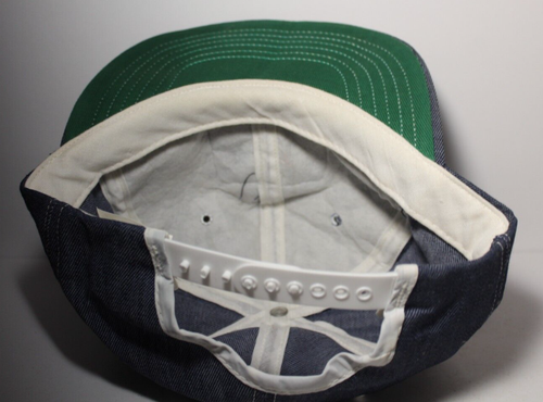 1970s Vintage Caterpillar Cat Diesel Power Patch Snapback Denim Trucker Hat USA - Picture 8 of 11