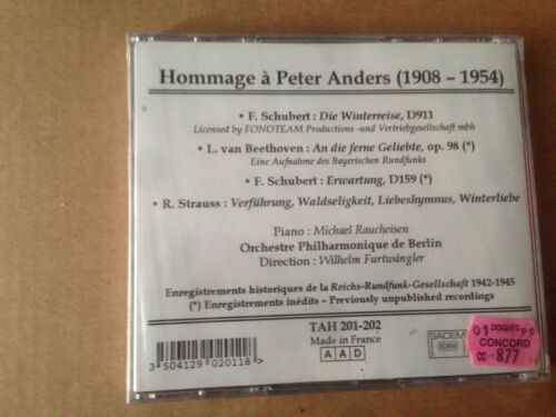 TRIBUTE TO PETER ANDERS - HISTORIC RECORDINGS - TAHRA 201/202 2CD NEW! - Picture 2 of 2