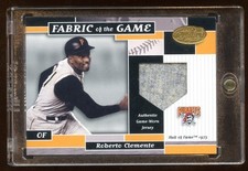 ROBERTO CLEMENTE 2002 LEAF CERTIFIED GOLD GAME WORN JERSEY FOTG #ED 3/5 HOF 1973