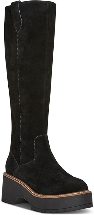 Женские замшевые сапоги Gina до колена из натуральной замши Aqua College Черные Средний размер 85 BM 8790₽