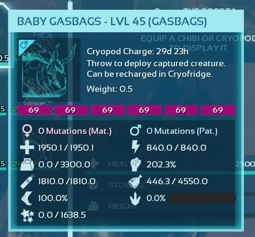 ARK ASCENDED PVE OFFICIAL PAIR BABY GASBAGS DARK VIOLET PC/XBOX/PS5 - Picture 5 of 5