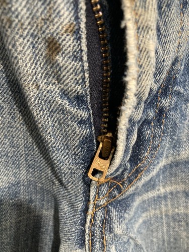 Vintage 80s Levi’s Orange Tab Flared Denim Talon Zippers - Picture 4 of 6