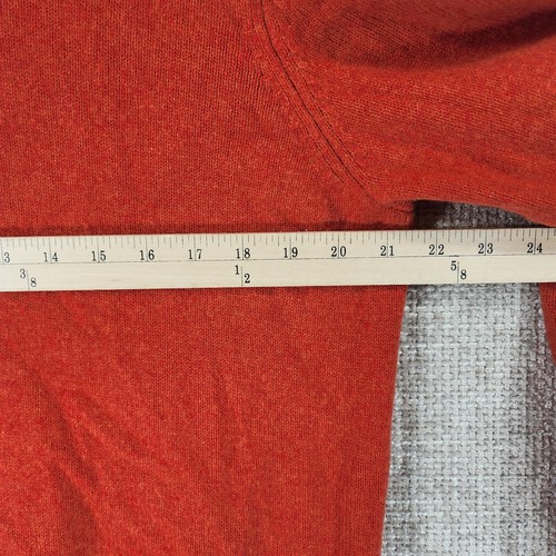J. McLaughlin 100% Cashmere V Neck Sweater Mens *M-L Orange - Picture 4 of 11