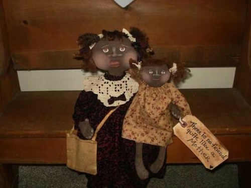 PRIMITIVE BLACK DOLL PATTERN ~ Mom & Daughter PATTERN ~ #171 - Picture 2 of 3