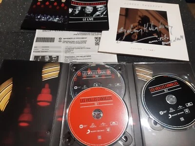 Johnny Hallyday autographe RESTER VIVANT collectors edition signed live ticket - Photo 1/4