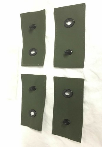 PARCHE DE EXTENSIÓN DE TELA DE LONA MILITAR DE EE. UU. HEBILLA DE GIRO BOTÓN x 4 - Imagen 9 de 12