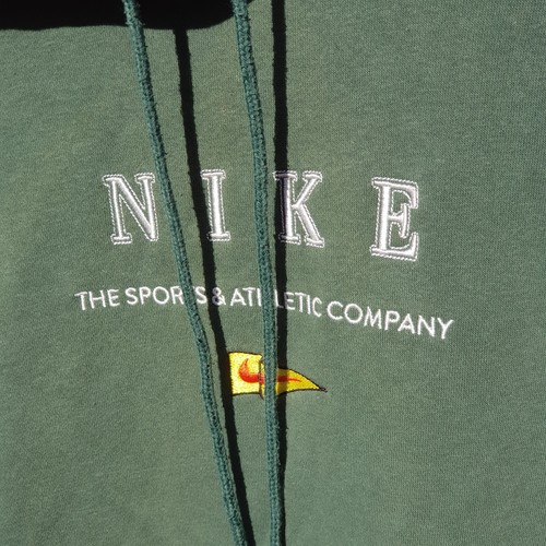 Nike Womens Sportswear Oversized Fleece pullover Green hoodie M - Picture 3 of 13