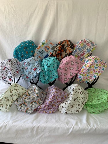 Unisex smock style scrub cap/theatre hats (nurse, doctors, chef, vet, dentist) - Picture 31 of 98