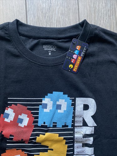PAC MAN RETRO 1980 Black t shirt Video Games Retro 80’s PacMan Sz Medium - Picture 12 of 13