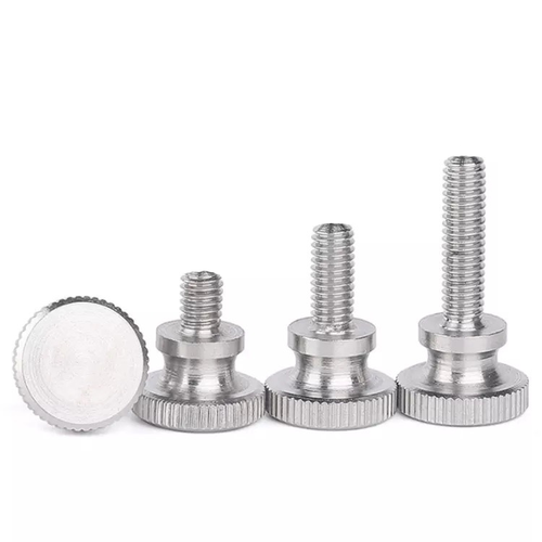 Knurled Thumb Screws Step Head Nickel Plated Steel - M3 - Picture 4 of 9