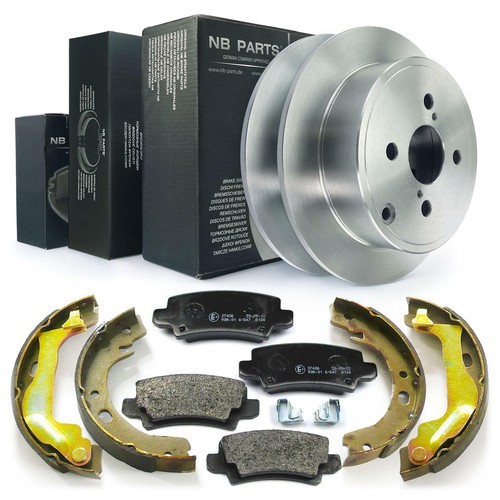 Discos de Freno 258mm Pastillas Zapatas Trasero para Toyota Corolla E12 Familiar - Imagen 1 de 5