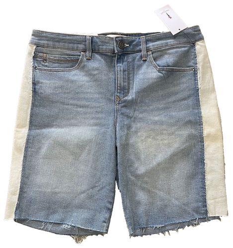 NWT Skinny Girl Jeans Brisbane Long Short Size 29/8 Side Stripe Detail NEW - Picture 3 of 11