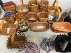 collectible lot longaberger mini miniature baskets collectors club cancer 1990's