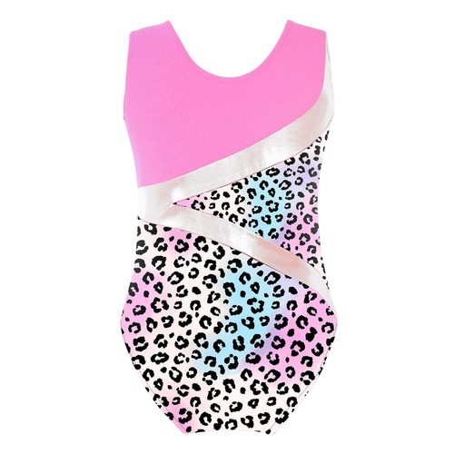 Kids Girl's Sports Suit Competition Leotard With Elastic Waistband Pants Active - Picture 90 of 97