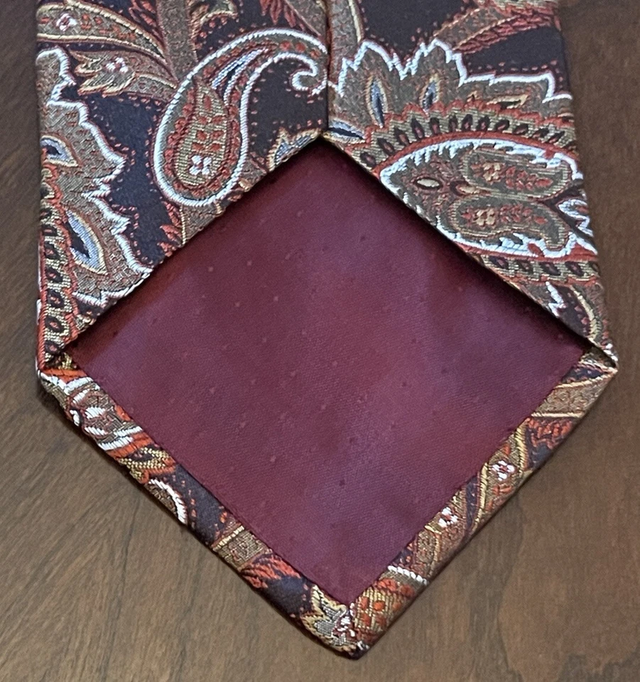 Corbata de cuello Enrico Venturi 100 % seda para hombre hecha en Italia Foto 2 de 4