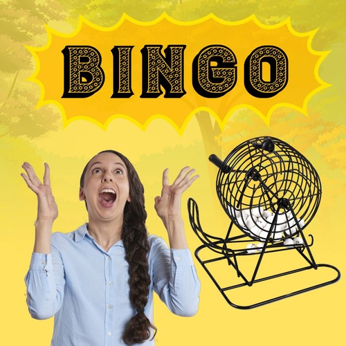 Metal Bingo Machine Game Family Bingo Game with Bingo Cards Kids
