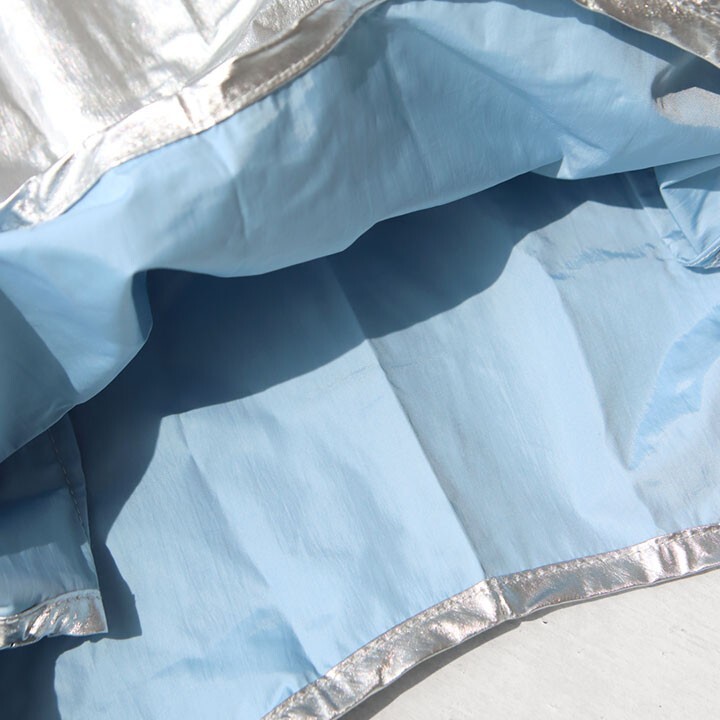 BAGGU BABY Metallic SILVER Reusable Tote Shopping Bag Foldable