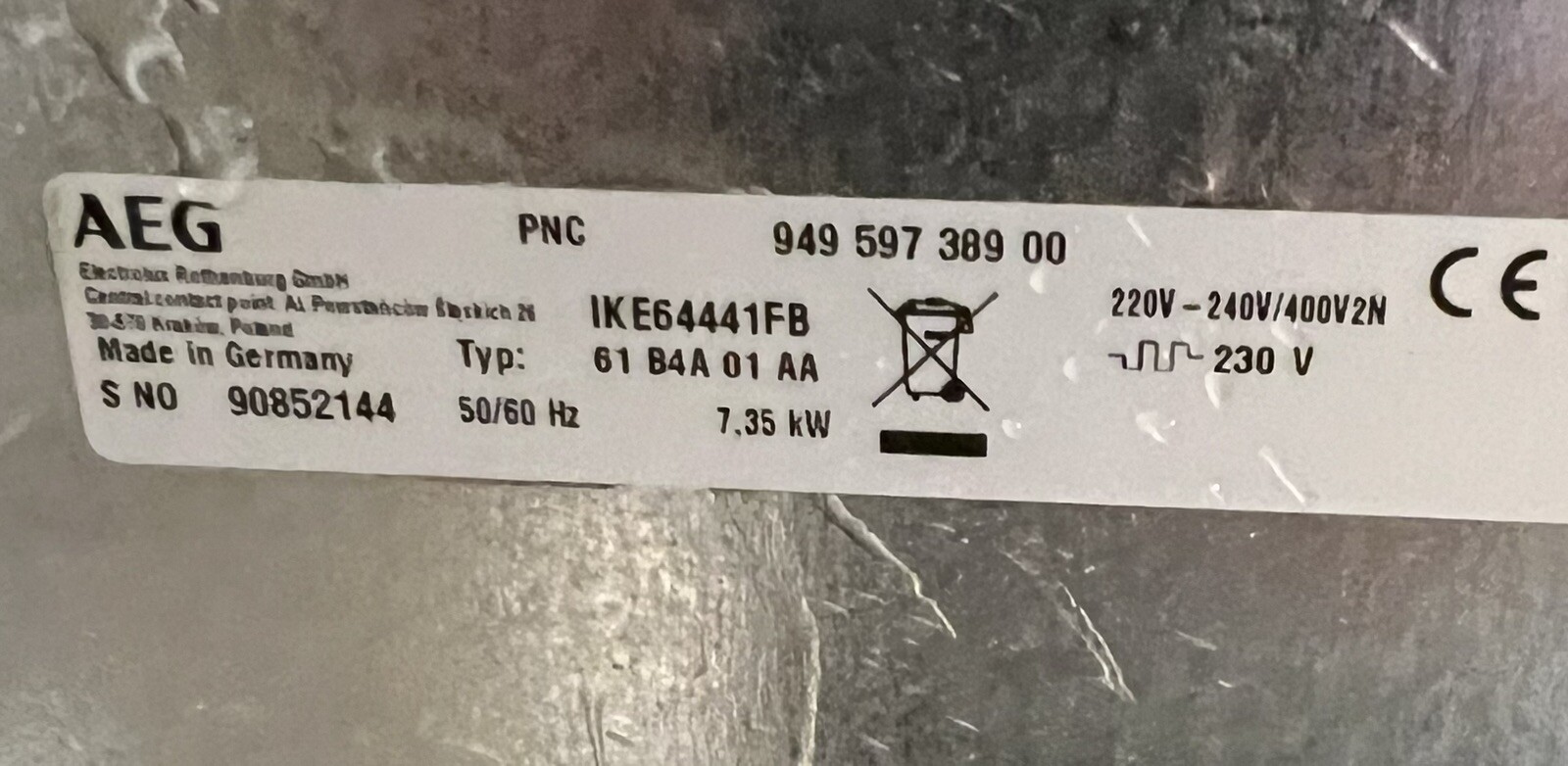 AEG IKE64441FB Electric Induction 60 Cm Hob Black 7332543593576 eBay