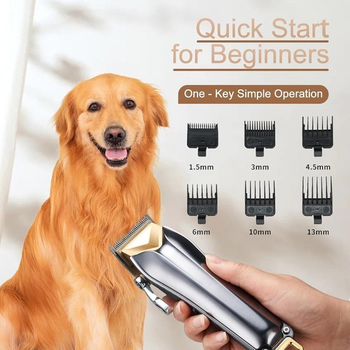 Pet Pro Thick Hair Complete Heavy Duty Dog Cat Grooming Clipper 13 Pcs Kit - Picture 5 of 6