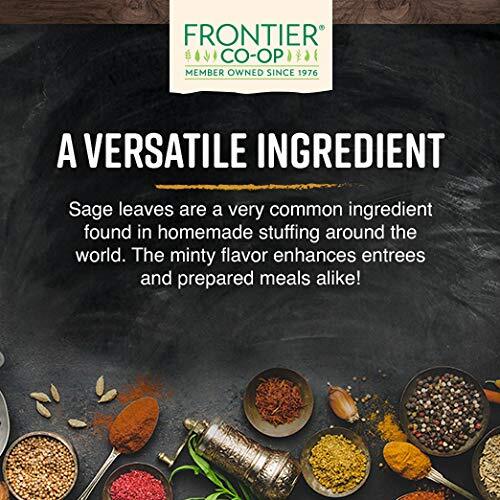 16 oz Frontier Co-op Crushed Sage Leaf Kosher Aromatic Cooking Spice