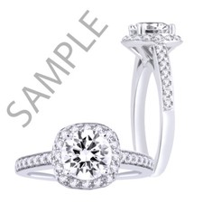 925 Sterling Silver Semi-Mount Engagement Band Ring