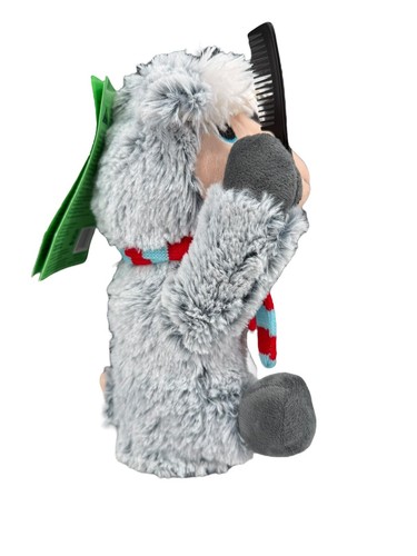 Gemmy Animated Singing Hair Styling Gray Llama Plays Good As Hell by Lizzo - Picture 6 of 8
