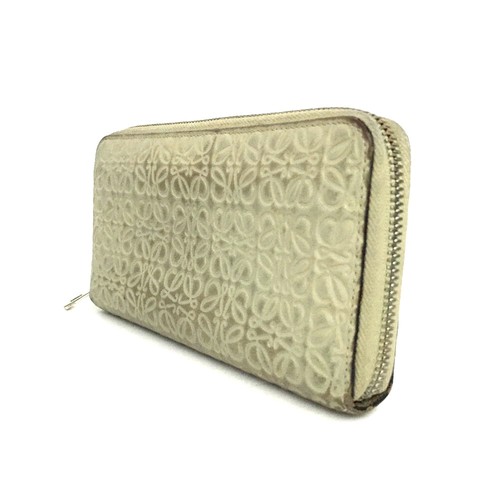 LOEWE Anagram Leather Zip Around Long Wallet Ivory/2BD1221 - Picture 3 of 8