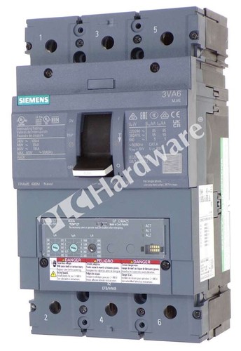 Surplus Open Siemens 3VA6340-5HL31-0AA0 3VA6 340-5HL31-0AA0 400A 3-Pole Breaker - Picture 4 of 10