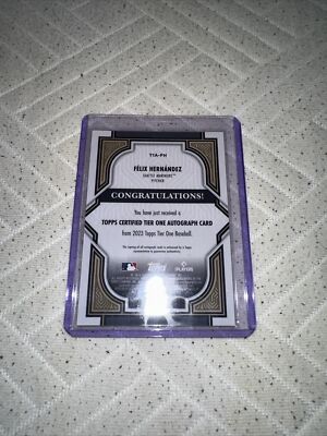 2023 topps tier one felix hernandez auto /25 | eBay
