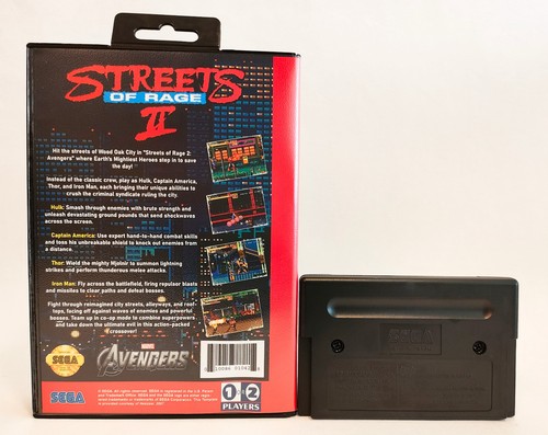 Streets of Rage 2 The Avengers Edition for Sega Genesis/Mega Drive - Picture 2 of 2