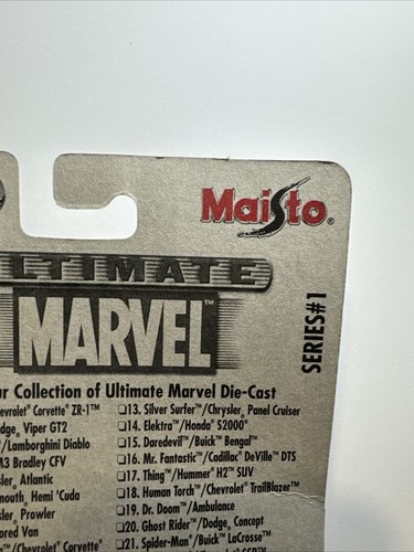 2003 Maisto Ultimate Marvel Series 1 #9/25 Captain America Chevrolet Corvette - Picture 7 of 10