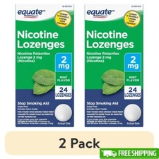 Nicotine Lozenge 2 mg Stop Smoking Aid Mint Flavor 2 Pack 24 Count NRT New