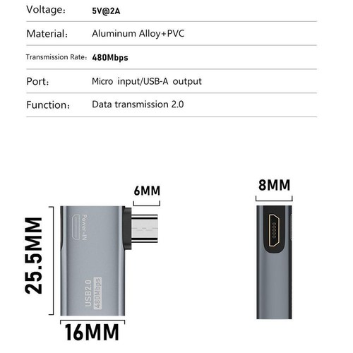 2in1 OTG TypeC Adapter Micro USB to USBC Adapters Phones Flash Reader Drive S8N1 - Zdjęcie 9 z 14