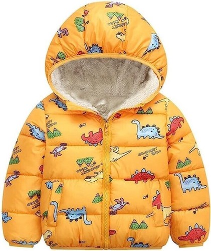 Toddler Baby Boy Girl Winter Cartoon Windproof Coat Hooded Warm Outerwear Jacket - Picture 4 of 10