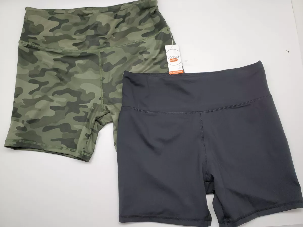 JOCKEY Women s Large 2 Pack Hi Rise Black Green Camo 5