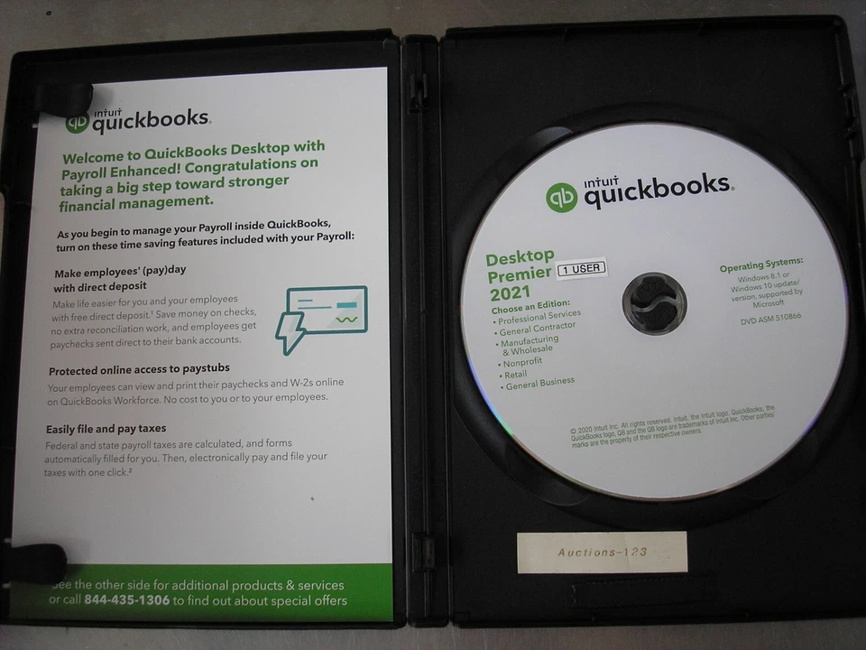 INTUIT QUICKBOOKS DESKTOP PREMIER 2021 FOR WINDOWS PC FULL RETAIL VERSION - Image 3 of 4