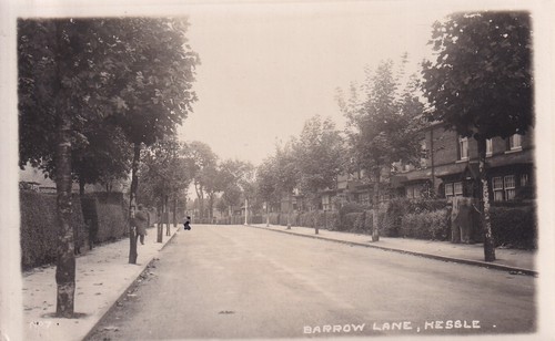 HESSLE NR HULL RPPC BARROW LANE 1920's ? MOSTLY DEVELOPED JUST BEFORE WW1