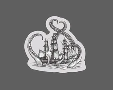 Kraken Sticker Boat Attack Waterproof