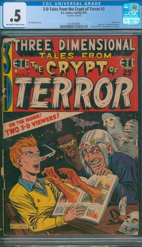 3-D TALES FROM THE CRYPT OF TERROR #2 CGC 0.5 Three Dimensional EC Comic 1954