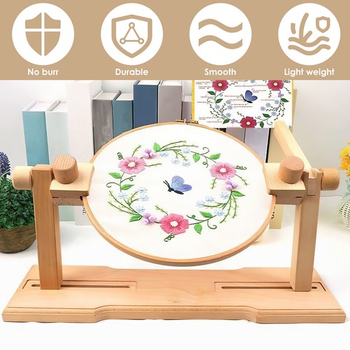 Adjustable Embroidery Hoop Stand Hoop Frame Holder 360° Cross Stitch Lap -·^# - Picture 9 of 11