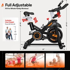 Indoor Exercise Bike Workout Bike Magnetic Resistance Stationary Cycling Bike 6