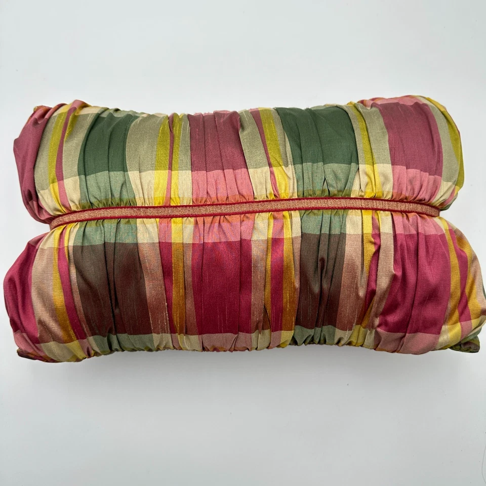 Raymond Waites необработанный шелк подушка клетку гофрированный собранный декоративный набор из 2 - Изображение 3 из 4