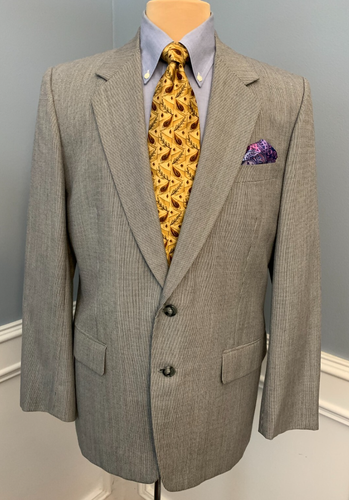 Lai Wui Ming Wool Blazer Mens 42R Bespoke Twill Sportcoat Hong Kong Tailors