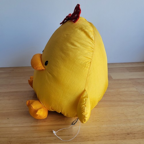 Piyo Piyo Yellow Duck Stuffed Animal Vintage 1991 Plush 10" Red Bow - Picture 7 of 9