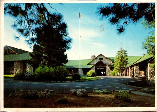 POSTCARD GRAND CANYON LODGE NORTH RIM ARIZONA 1983 PLASTICHROME 4 1/4 X 6"