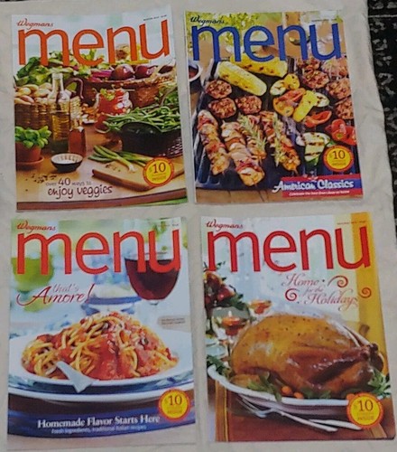 Lot Of 4 2010 Wegmans Menu Cooking Recipes Magizine Fall Winter Summer Holiday