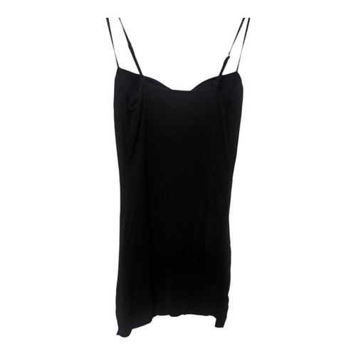 Nana Jacqueline Layla Dress Jersey Adjustable Strap Rosette Detail Black Size S - Picture 11 of 14
