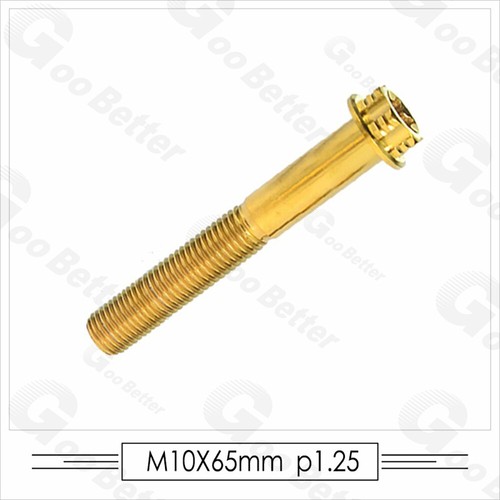 M10 Titan Flanschkopf T50 Torx Schraube Doppelantrieb Gold 1,25/1,5 mm Gewinde - Bild 27 von 30
