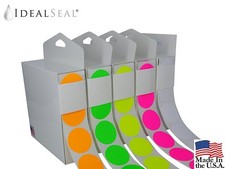 Color Coding Label - Neon Multicolor 2" Round 500 Stickers Seals Per Roll 5 Box 